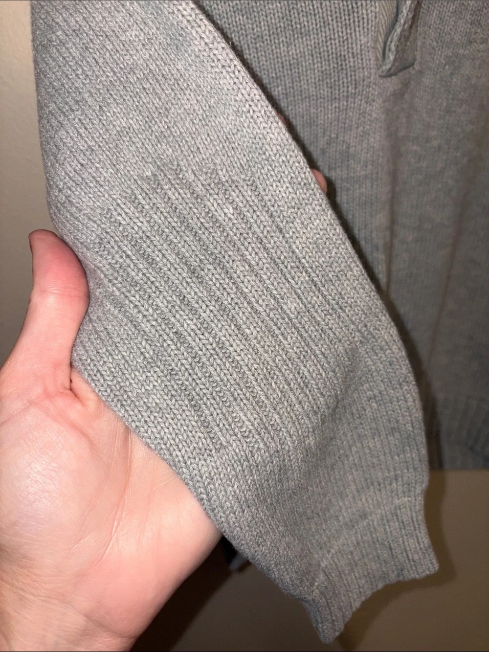 GAP Light Gray Boys Shawl Collar Button Sweater